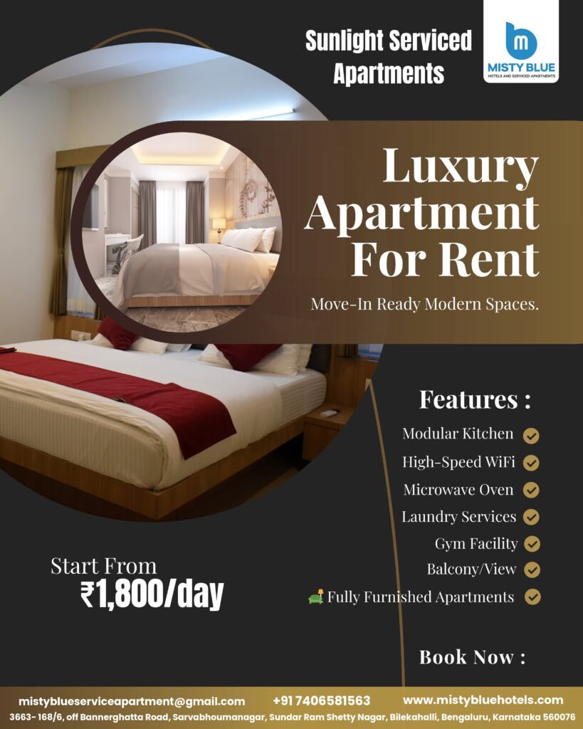 2BHK Serviced Apartments in Bannerghatta Road